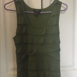 Max Edition Mild Green Layered Ruffle Maxi Dress